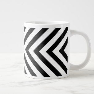 Modernes Abstraktes Zickzack Muster Jumbo-Tasse