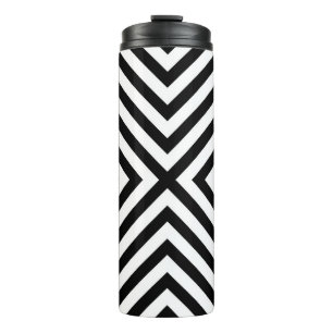 Modernes Abstraktes Zickzack Muster Thermosbecher