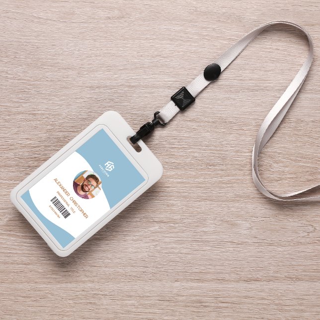 Modernes Abzeichen Minimalistischer Mitarbeiter Ausweis (Von Creator hochgeladen)