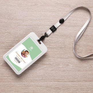 Modernes Abzeichen Minimalistischer Mitarbeiter Ausweis