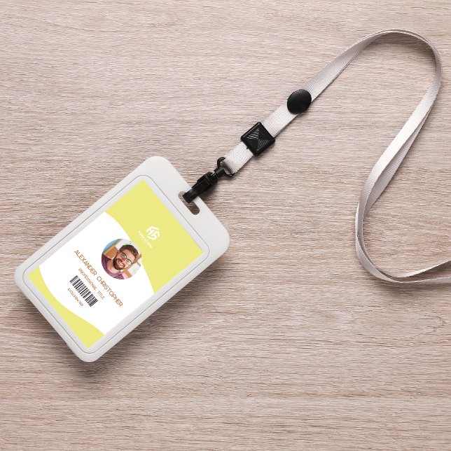 Modernes Abzeichen Minimalistischer Mitarbeiter Ausweis (Von Creator hochgeladen)