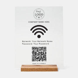 Modernes Acrylzeichen für Easy Scan zum Anschluss  Acrylschild