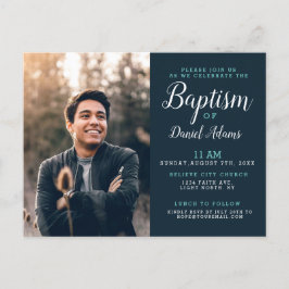 Modernes Adult-Taufen-Foto Postkarte