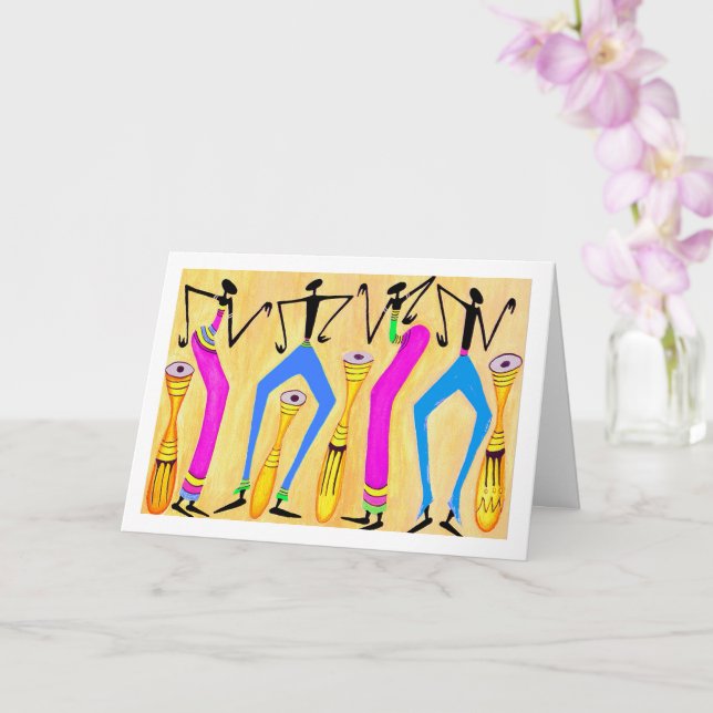 Modernes Afrika, Art Party Hour Birthday Karte (Orchidee)