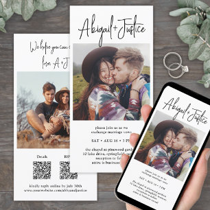 Modernes All-in-One-QR-UAWG - Einladung zur Hochze