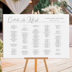Modernes alphabetisches Hochzeitsstichtag Poster