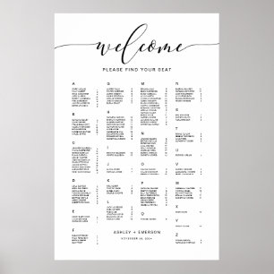 Modernes Alphabetisches Seekartenzeichen Poster