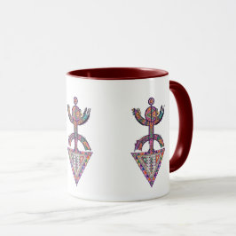 Modernes Amazigh Yaz Symbol – Lebendiges Tribal-T- Tasse