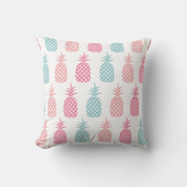 Modernes Ananas-Kissen Kissen (Vorderseite)
