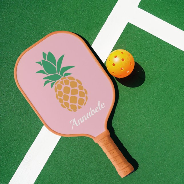 Modernes Ananas-Monogramm Pickleball Schläger (Von Creator hochgeladen)