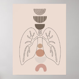 Modernes Anatomie-Mauerart-Poster Poster