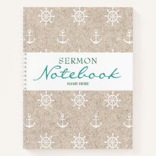 Modernes Anchor-Sermon-Notebook Notizbuch