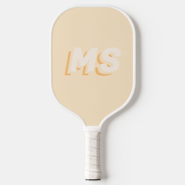 Modernes Anfangsmonogramm Pickleball Schläger (Vorderseite)