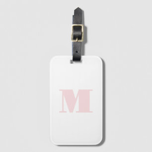 Modernes Anfangsmonogramm Rosa Gepäckanhänger