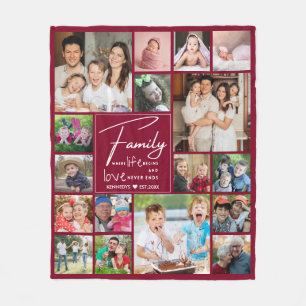 Modernes Angebot von 17 Collage Familiennamen Zita Fleecedecke