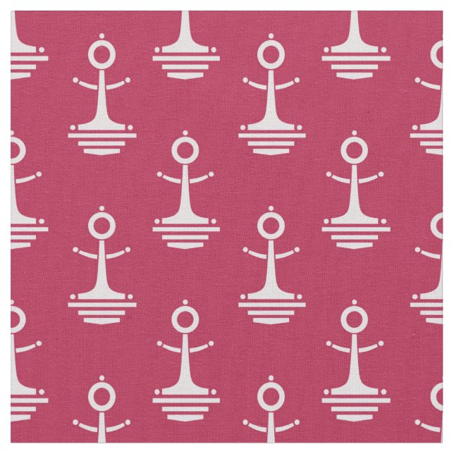Modernes Anker-Muster Stoff (Nahaufnahme)