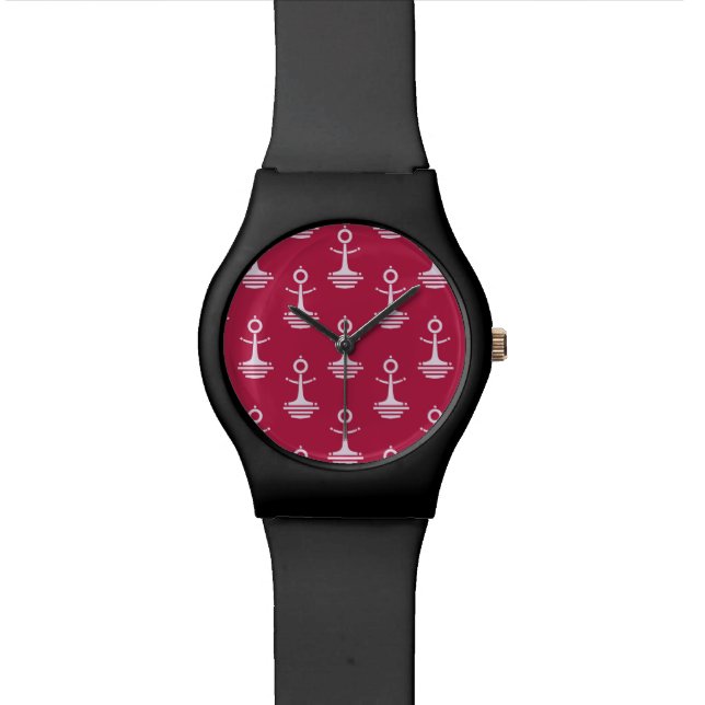 Modernes Ankermuster Uhr (Nahaufnahme)