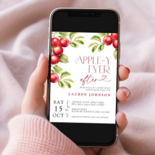 Modernes Appley nach dem Apple-Brautparty Einladung