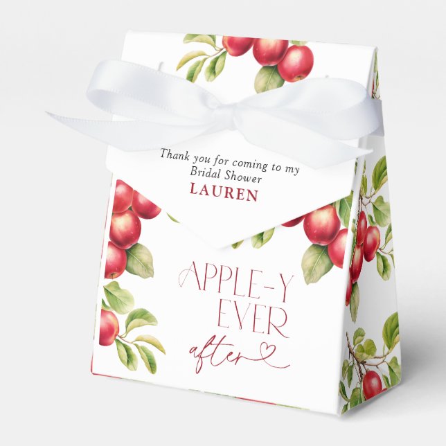 Modernes Appley nach dem Apple-Brautparty Geschenkschachtel (Vorderseite)