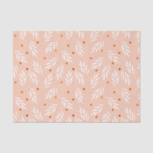 Modernes Aprikosen-Rosa-BlumenBlätter-Muster Seidenpapier