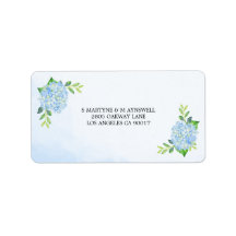 Modernes Aqua Blue Hydrangea Wedding RSVP