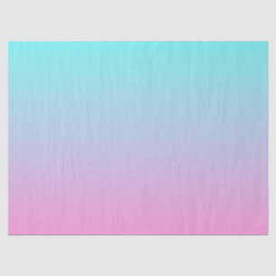 Modernes Aqua Blue Pink Gradient Ombre Tissue Pape Seidenpapier