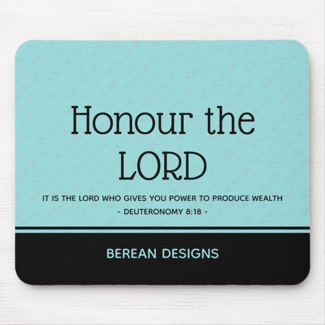 Modernes Aqua ehrt den Christlichen Lord Custom Mousepad (Vorne)