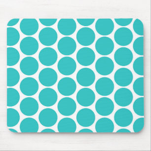 MODERNES AQUA GRÜNE, WEISSE POLKA-PUNKTE MOUSEPAD