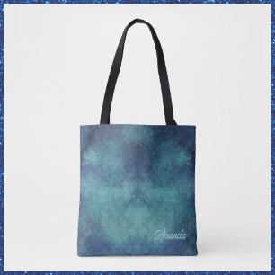 Modernes Aqua und Lila Abstrakt Tasche