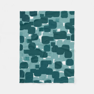 Modernes Aquamarines Abstraktes Design Fleecedecke