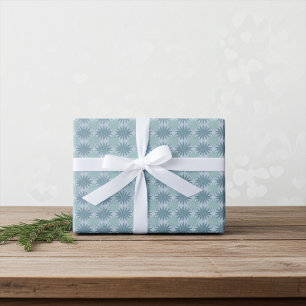 Modernes Aquamarines Blau- und Sommergrün-Muster Geschenkpapier Set