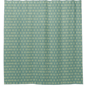 Modernes Aquamarines Blue Hexagon-Muster Duschvorhang