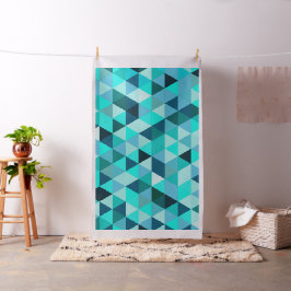 Modernes Aquamarines Dreiecksmuster Stoff