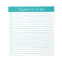 Modernes, Aquamarines, einspaltiges Checkliste Not