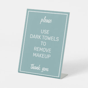 Modernes, Aquamarines Makeutuchmarkierungszeichen Sockelschild