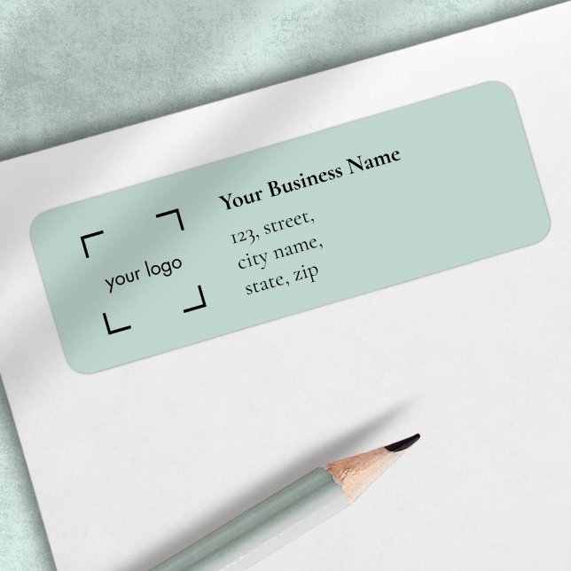 Modernes Aquamarines Rücksendesiegel für Unternehm (Von Creator hochgeladen)