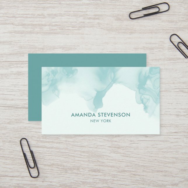 Modernes Aquarell abstrakt Visitenkarte (Vorderseite/Rückseite Beispiel)