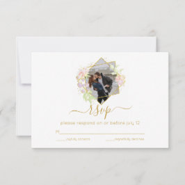 Modernes Aquarell-Foto RSVP Karte