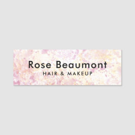 Modernes Aquarell Rosa Gelb - Klassische Bezeichnu Namensschild