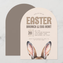 Modernes Aquarell Sonniges Ohr Ostern Party