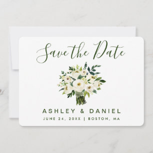 Modernes Aquarellgrün Save the Date