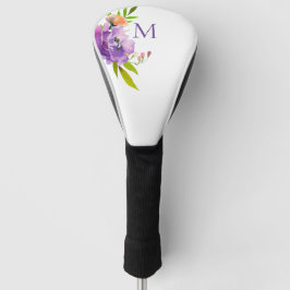 Modernes Aquarelllavenor-Monogramm Golf Headcover