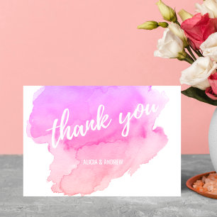 Modernes Aquarellpinke, Pfirsichfarben DANKE
