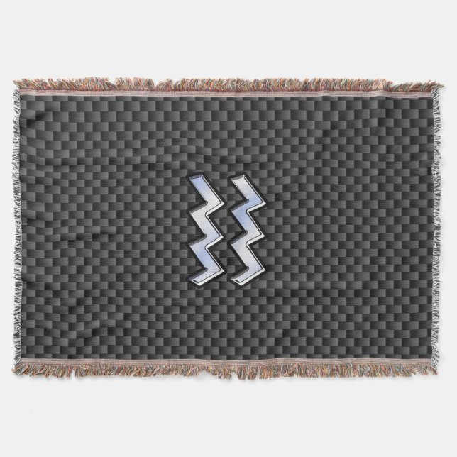 Modernes Aquarius Zodiac-Schild mit Faserverbund Decke (Vorderseite)