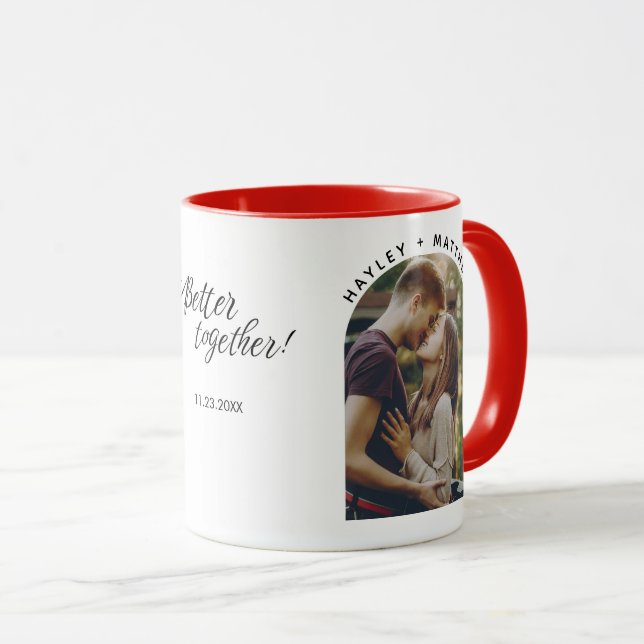 Modernes Arch-Foto Personalisiert Tasse (VorderseiteRechts)