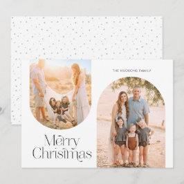 Modernes Arch Frame Collage Minimalistisches Foto Feiertagskarte