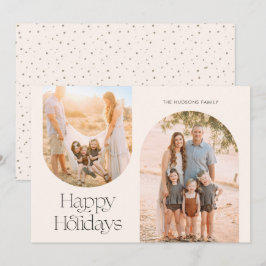 Modernes Arch Frame Collage Minimalistisches Foto Feiertagskarte