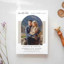 Modernes Arch Taupe Wedding Foto