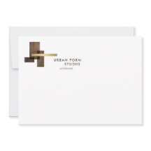 Modernes Architekten-Logo Flach Notizkarte