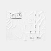 Modernes Arrow Baby Milestone Baby Blanket